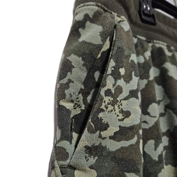 VINTAGE STYLE OLIVE BROWN TAN FLORAL CAMO PRINT CUSTOM SWEATPANTS  XL - Picture 3 of 5